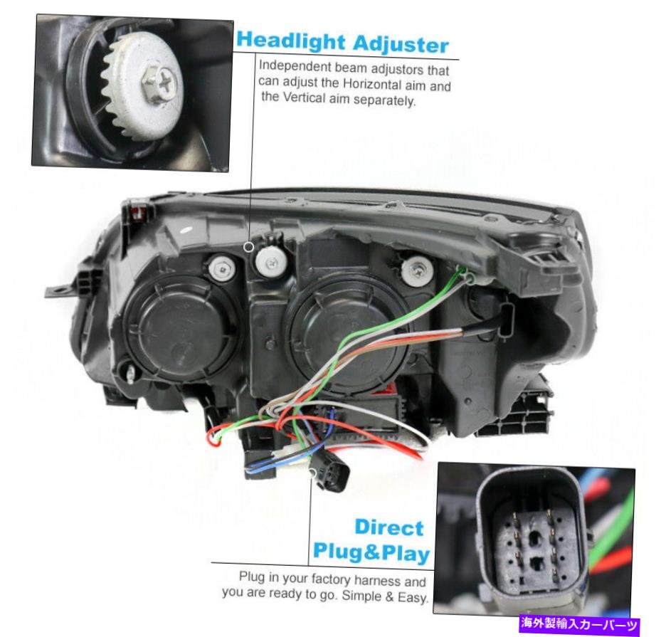 USヘッドライト 13-15シボレーマリブLEDチューブハロゲンプロジェクターヘッドライトヘッドランプランプクロム For 13-15 Chevy Malibu LED Tube Halogen Projector Headlight Headlamp Lamp Chrome【並行輸入品】