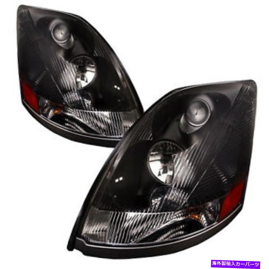 USヘッドライト 左右のヘッドライトハロゲンブラックハウジング2004-2015ボルボVN VNL Left and Right Headlights Halogen Black Housing For 2004-2015 Volvo VN VNL【並行輸入品】