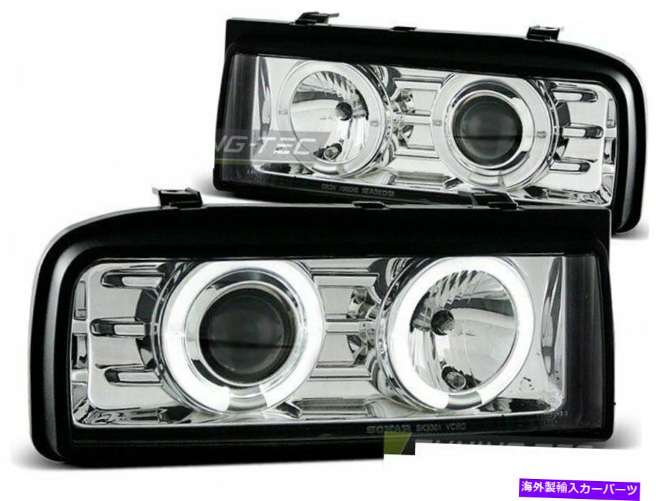 USヘッドライト VW Corrado 88-95 Halo Rims Chrome CA LPVW35 Xino CAのヘッドライトのペア Pair of Headlights for VW CORRADO 88-95 Halo Rims Chrome CA LPVW35 XINO CA【並行輸入品】｜Us Custom Parts Shop USDM