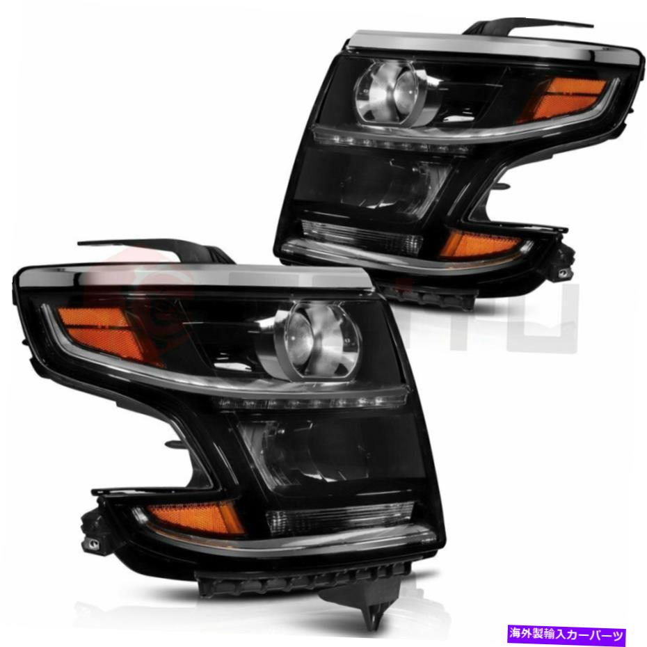 USヘッドライト 2015-2020シボレータホ郊外のブラック住宅ヘッドランプコーナーペア Headlight For 2015-2020 Chevy Tahoe Suburban Black Housing Headlamps Corner Pair【並行輸入品】｜Us Custom Parts Shop USDM