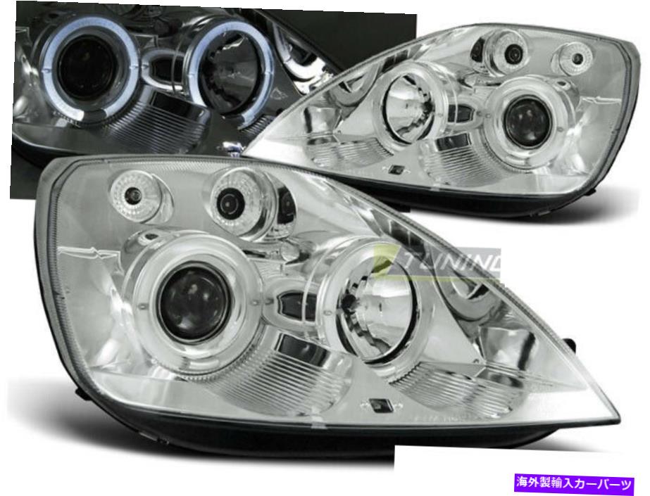 USヘッドライト ヘッドライトフォードフィエスタMK6 VI 6 2002-2005エンジェルアイスクロームWW Freeship LPFO08 x Headlights Ford FIESTA MK6 VI 6 2002-2005 Angel Eyes Chrome WW FreeShip LPFO08 X【並行輸入品】|Us Custom Parts Shop USDM