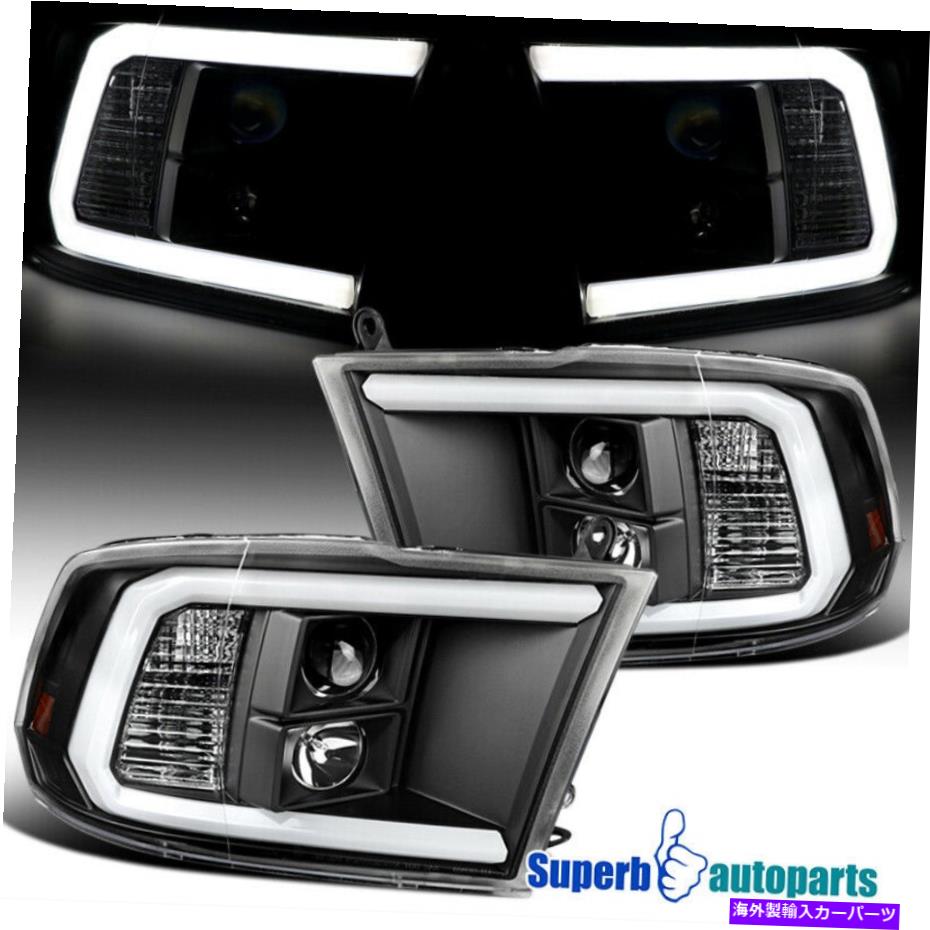 USヘッドライト 2009-2018 Dodge RAMプロジェクターヘッドライトヘッドランプブラック For 2009-2018 Dodge Ram Projector Headlights Headlamp Black【並行輸入品】