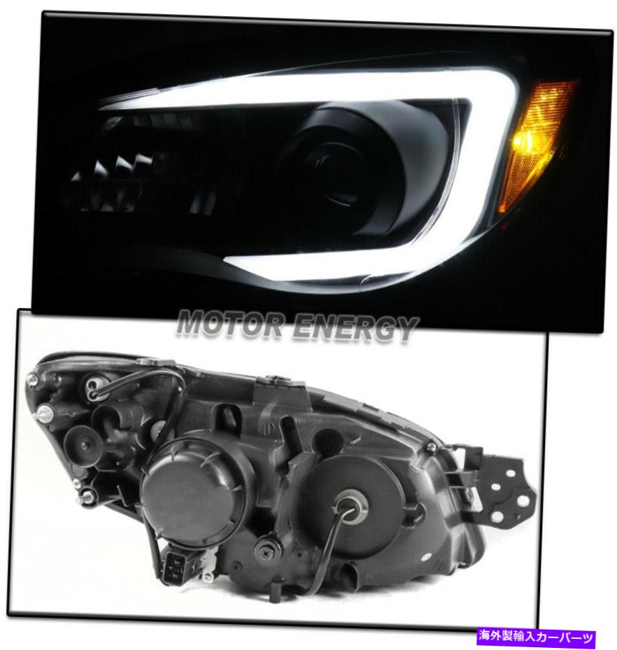 USヘッドライト 06-07 Subaru Imperza WRX LEDブラックプロジェクターヘッドライトランプW / Blue DRLキット FOR 06-07 SUBARU IMPREZA WRX LED BLACK PROJECTOR HEADLIGHTS LAMP W/BLUE DRL KIT【並行輸入品】