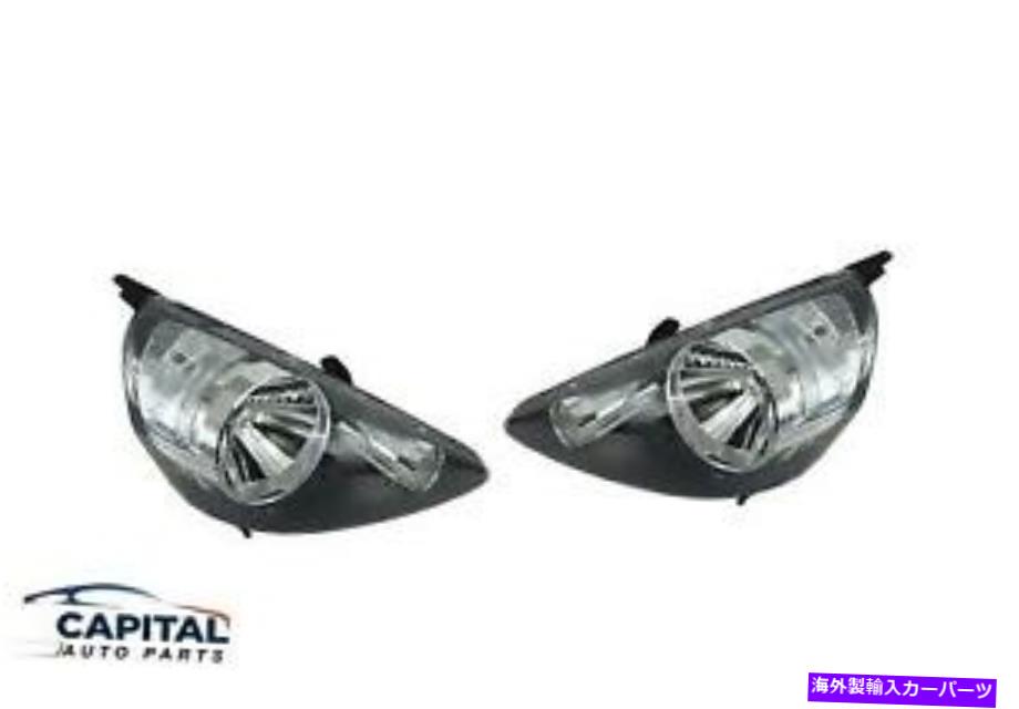 USヘッドライト ブラックヘッドランプスーツのペアセットホンダジャズGD / GLI / VTI 2004-2008 Pair Set of Black Headlamps Suits Honda Jazz Gd /Gli/VTI 2004-2008【並行輸入品】