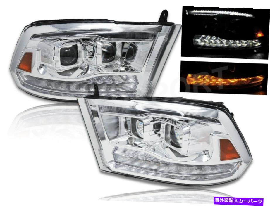 USヘッドライト Pair ProjectorヘッドライトW /スイッチバックLED 2009-2018 RAM 1500 ALLモデル Pair Projector Headlights w/ Switchback LED for 2009-2018 Ram 1500 all model【並行輸入品】|Us Custom Parts Shop USDM