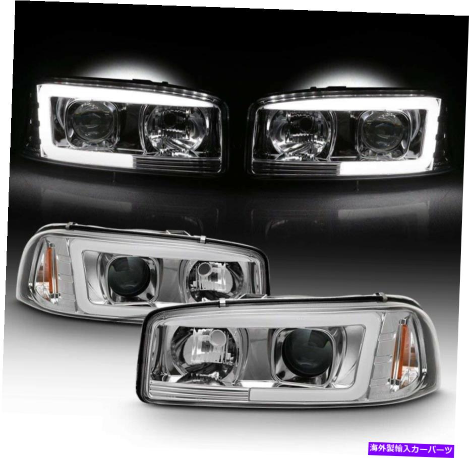 USヘッドライト 新しいチューブLEDプロジェクターヘッドライトペア1999-2006 GMCシエラ1500 2500HD 3500 New Tube LED Projector Headlight PAIR 1999-2006 GMC Sierra 1500 2500HD 3500【並行輸入品】