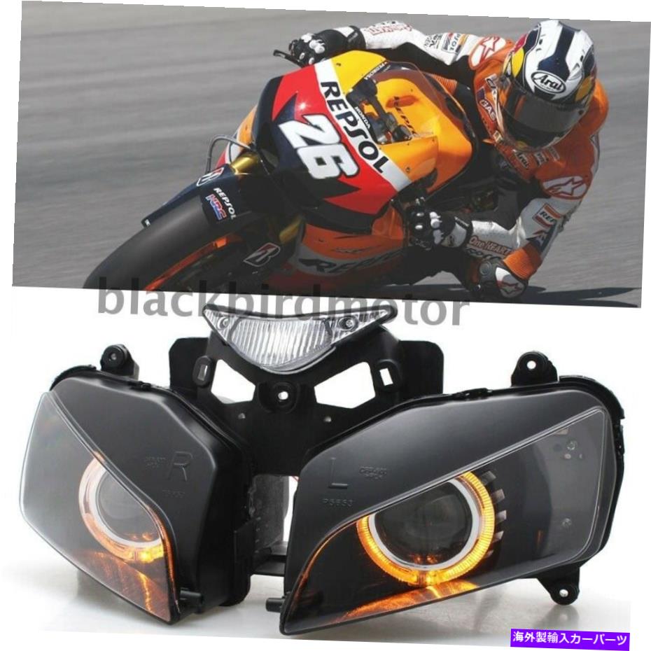 USヘッドライト ホンダCBR1000RR 2004-2007のためのオートバイフロントヘッドライト隠された球根w /天使の目 Motorcycle Front Headlight HID Bulb w/ Angel Eyes for Honda CBR1000RR 2004-2007【並行輸入品】|Us Custom Parts Shop USDM