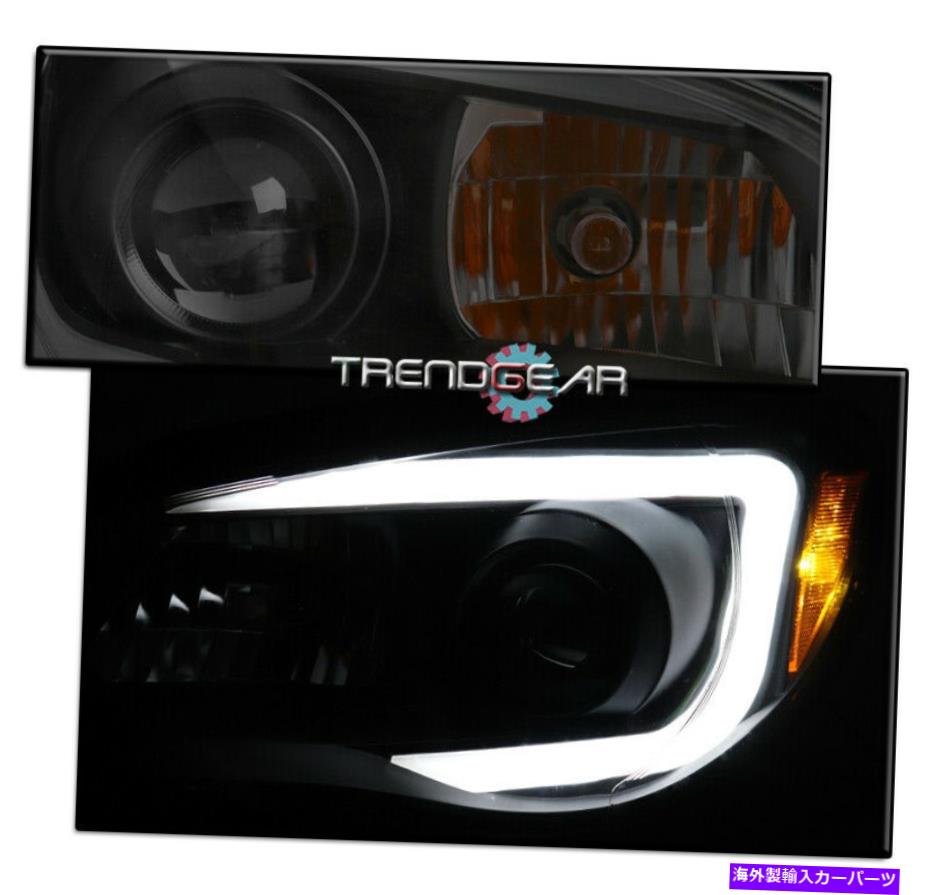 USヘッドライト 2006-2007 Subaru Impreza WRX LEDチューブプロジェクターヘッドライトランプブラック/スモーク FOR 2006-2007 SUBARU IMPREZA WRX LED TUBE PROJECTOR HEADLIGHTS LAMPS BLACK/SMOKE【並行輸入品】