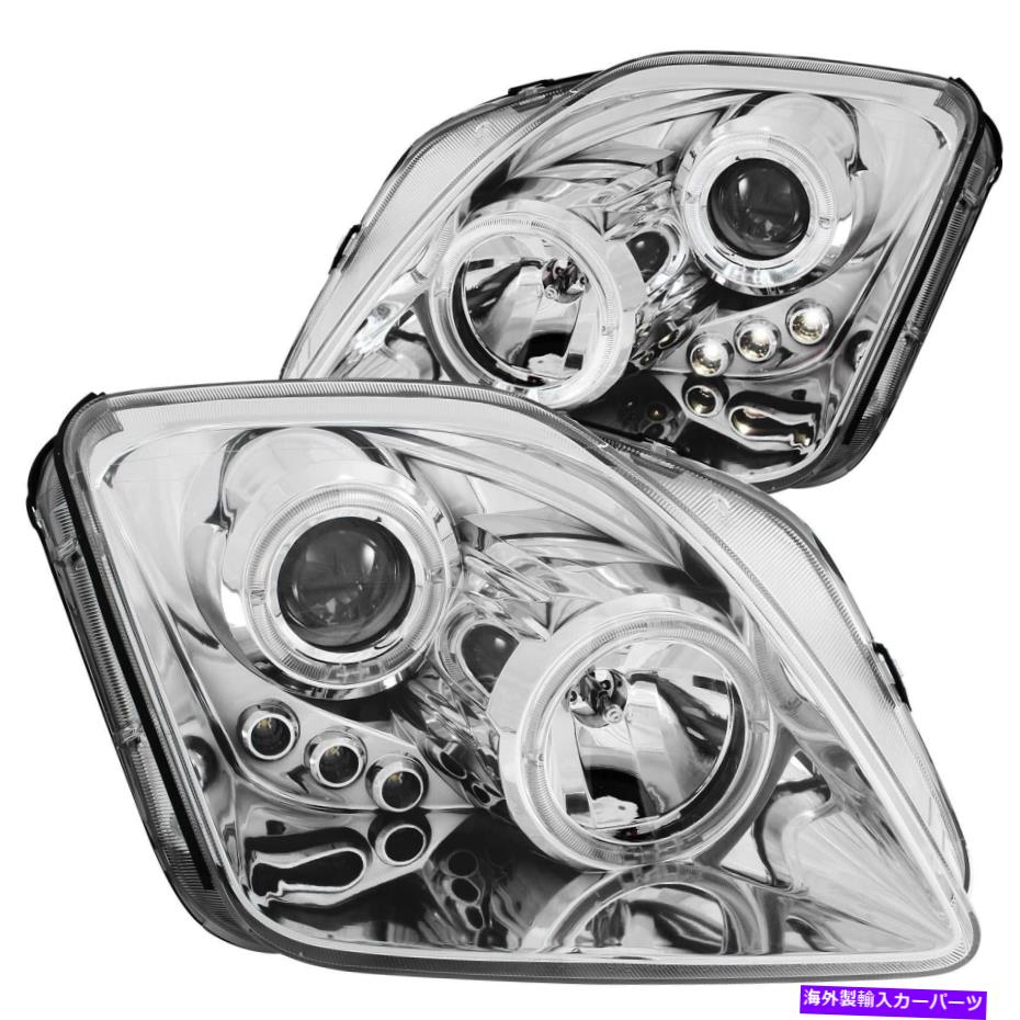 USヘッドライト HaloクリアレンズLED Chrome Anzo 121342を搭載したヘッドライトアセンブリプロジェクター Headlight Assembly-Projector with halo Clear Lens Led Chrome Anzo 121342【並行輸入品】