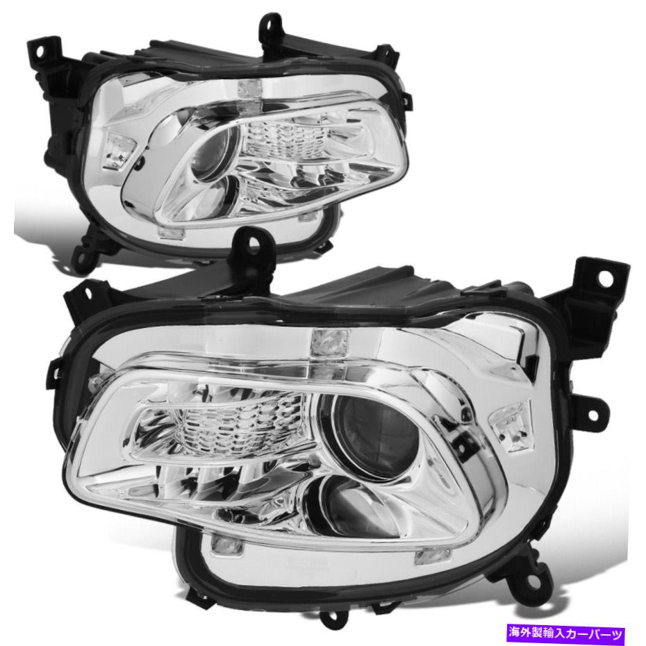 USヘッドライト 2014-2018 JEEPチェロキーKLクロームクリアコーナープロジェクターヘッドライトヘッドランプ For 2014-2018 Jeep Cherokee KL Chrome Clear Corner Projector Headlight HeadLamps【並行輸入品】