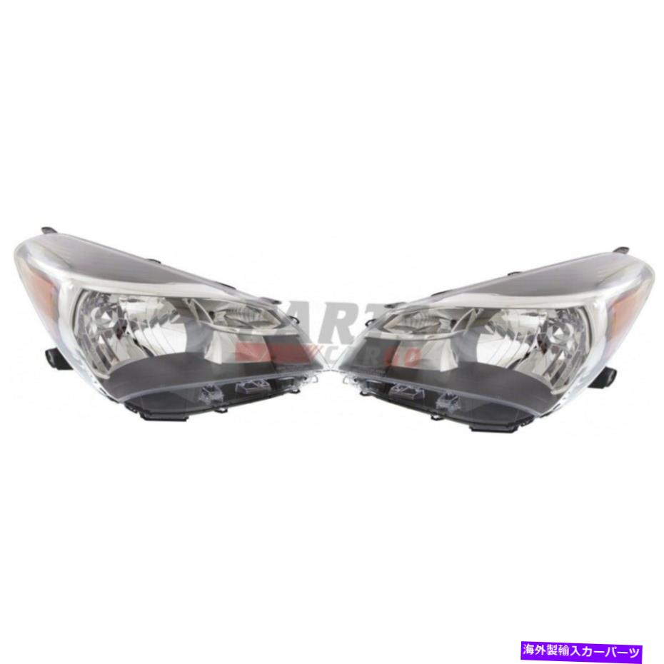 USヘッドライト 新しいハロゲンヘッドライトLH＆RHフィット2015-2017トヨタヤリス811700DA80 811300DA80 NEW HALOGEN HEADLIGHT LH & RH FITS 2015-2017 TOYOTA YARIS 811700DA80 811300DA80【並行輸入品】