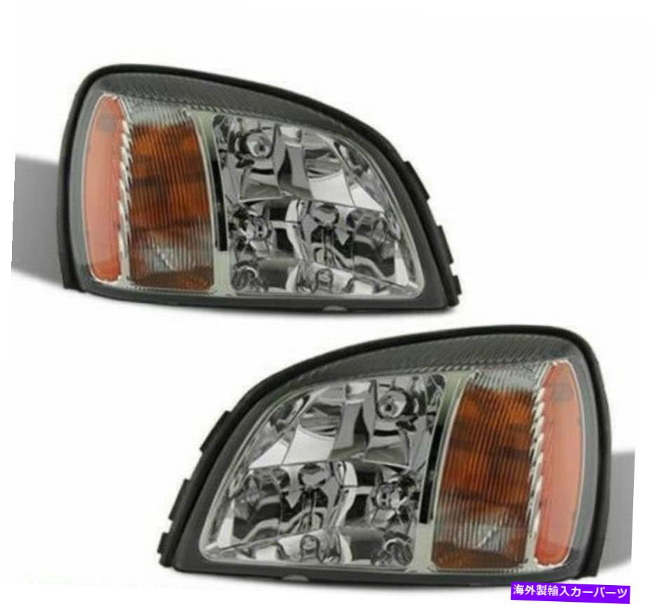 USヘッドライト 2000-2005 Cadillac Deville Chromeハウジングヘッドライトヘッドランプ右+左 For 2000-2005 Cadillac Deville Chrome Housing HeadLights HeadLamps Right+Left【並行輸入品】