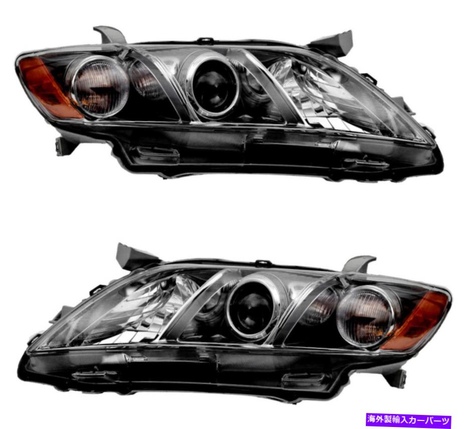 USヘッドライト ヘッドライトヘッドライトアセンブリペアセット07-09トヨタカムリハイブリッドアメリカ製 Headlights Headlight Assembly Pair Set For 07-09 Toyota Camry Hybrid USA Built【並行輸入品】
