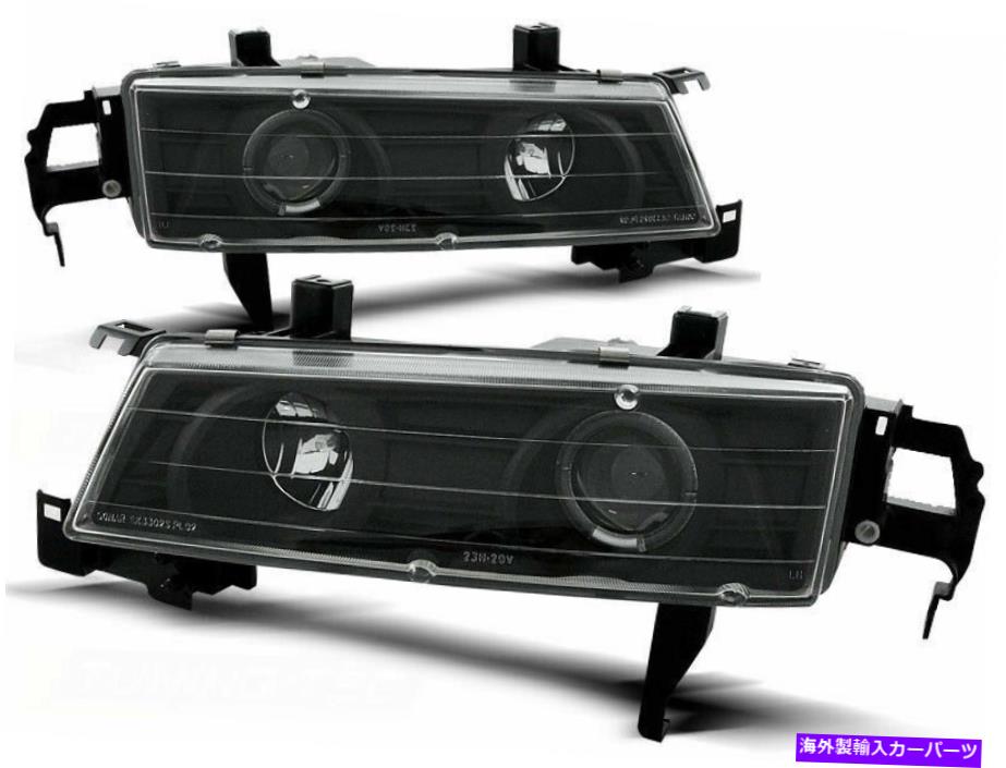 USヘッドライト Honda Prelude 92-97クリア/ブラック仕上げのための天使の目のヘッドライトセット Angel Eyes headlights SET FOR Honda Prelude 92-97 clear / black finish【並行輸入品】