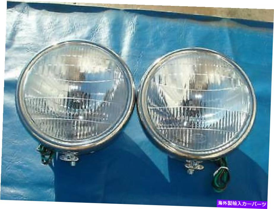 USヘッドライト 1932フォード旅客ヘッドライト12ボルトハロゲンホットラットストリートロッドデュース 1932 Ford Passenger Headlights 12 Volt Halogen Hot Rat Street Rod Deuce【並行輸入品】