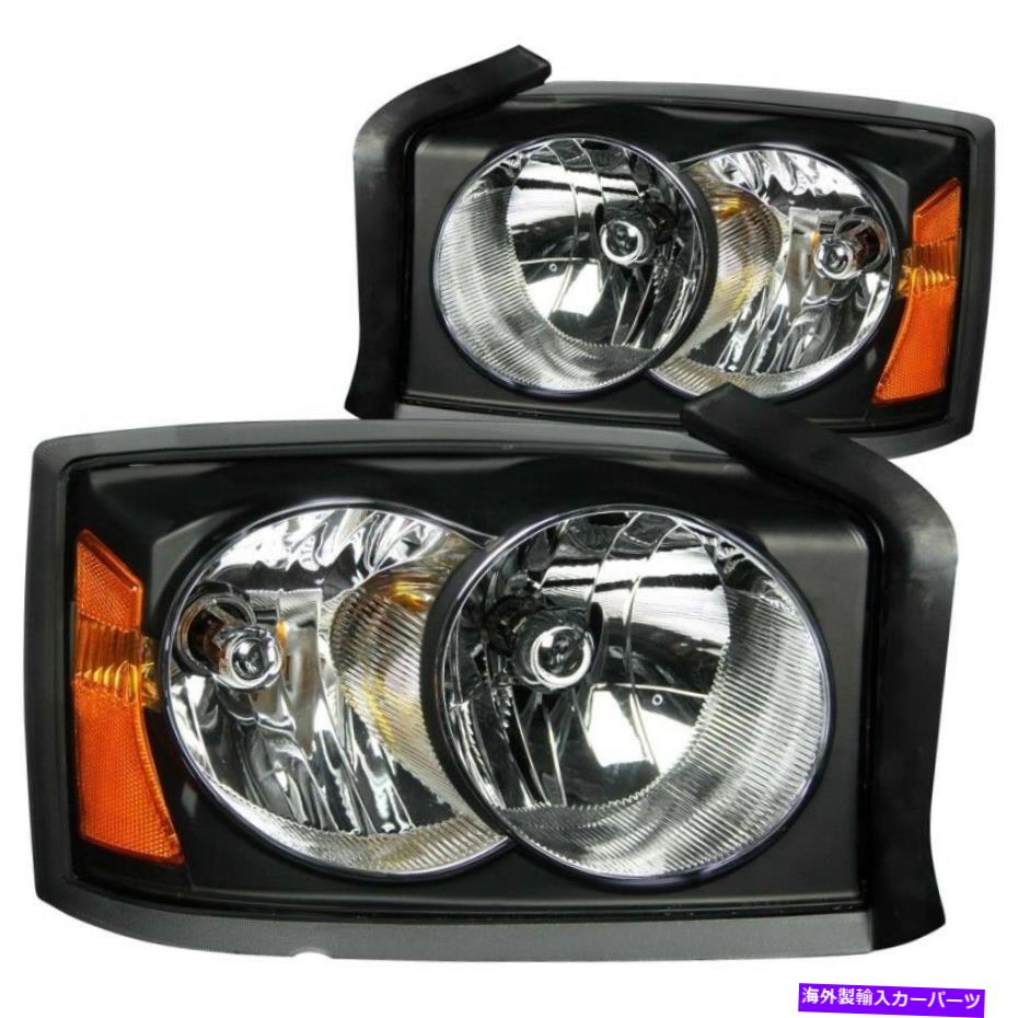 USヘッドライト 2005年から2006年のアナゾダコタクリスタルヘッドライトブラック - ANZ111105 ANZO for 2005-2006 Dodge Dakota Crystal Headlights Black - anz111105【並行輸入品】｜Us Custom Parts Shop USDM