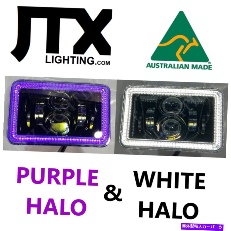 USヘッドライト JTX、1ペアブラックLEDヘッドライト4x6 \