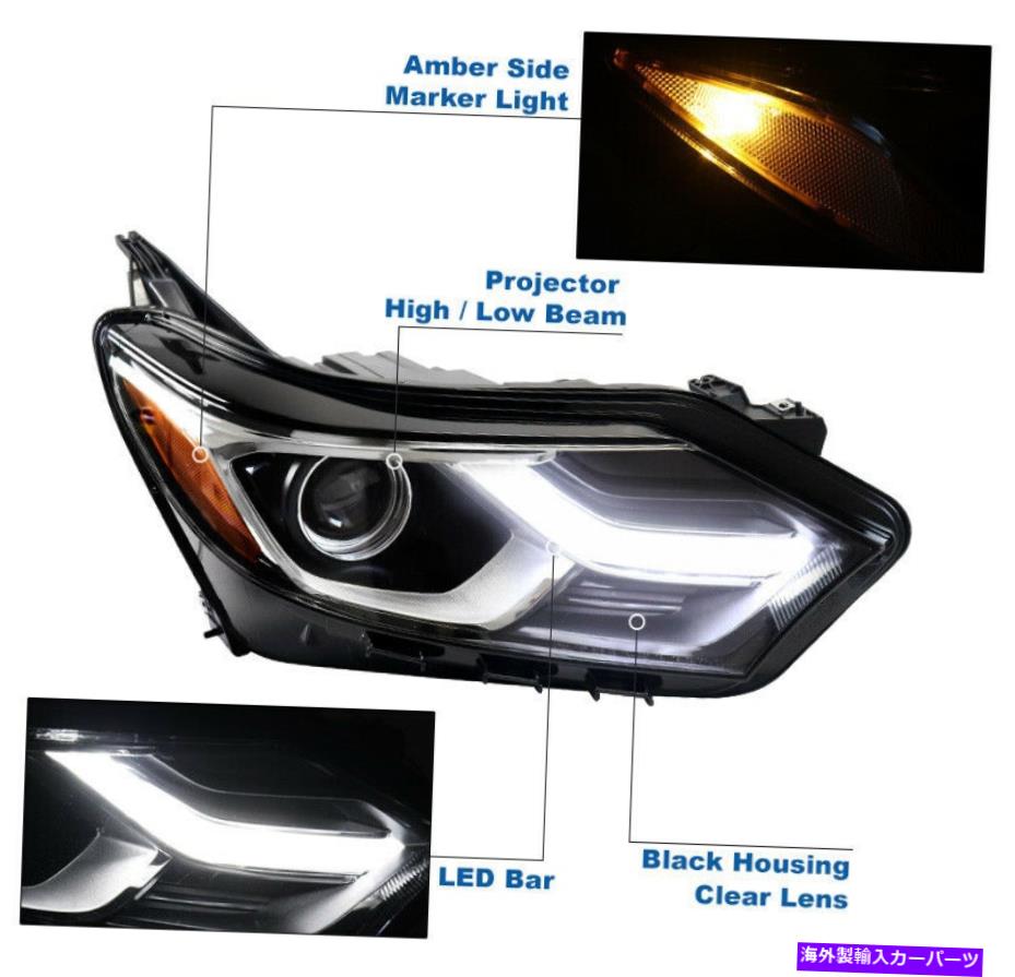 USヘッドライト 18 19 20シボーequinox l ls LEDプロジェクターヘッドライトブラック旅客RH For 18 19 20 Chevy Equinox L LS LED Projector Headlight Black Passenger Right RH【並行輸入品】