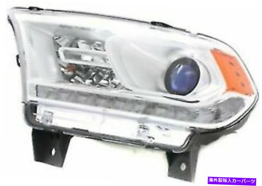 USヘッドライト LE LED DRLハロゲンクロムフィット2014年2015ドッジDurango LH Left Drive Headlamp With LED DRL Halogen Chrome fits 2014 2015 Dodge Durango【並行輸入品】