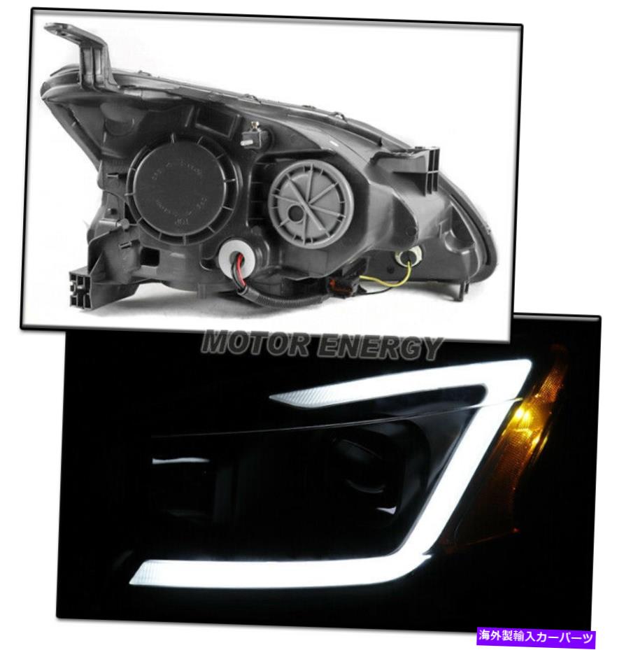 USヘッドライト 13-15 SENTRA LEDブラックプロジェクターヘッドライトヘッドランプランプW /バンパーブルーDRL FOR 13-15 SENTRA LED BLACK PROJECTOR HEADLIGHTS HEADLAMP LAMP W/BUMPER BLUE DRL【並行輸入品】