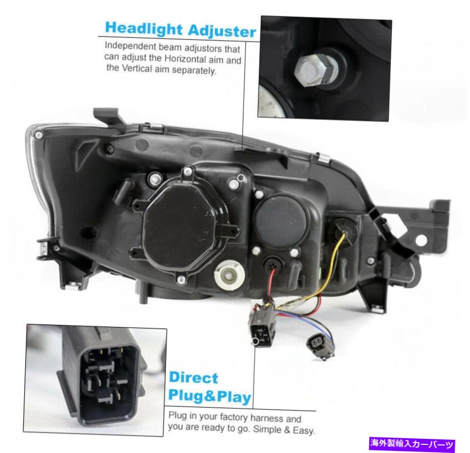 USヘッドライト 08-14 Subaru Imperza [HIDモデル] LEDブラックプロジェクターヘッドライトヘッドランプ+ DRL For 08-14 Subaru Impreza [HID Model] LED Black Projector Headlight Headlamp +DRL【並行輸入品】｜Us Custom Parts Shop USDM