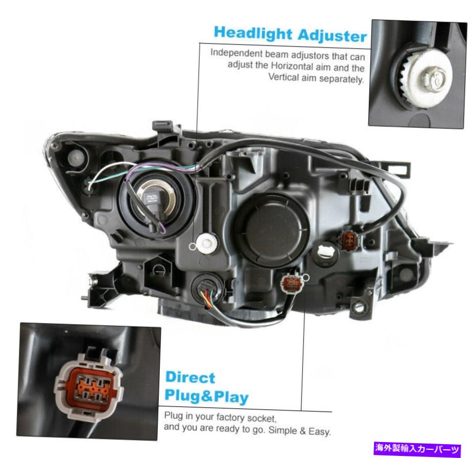 USヘッドライト 14 15 16ローグLEDブラックハロゲンヘッドライトヘッドランプランプW / DRL信号+ 6K HID For 14 15 16 Rogue LED Black Halogen Headlight Headlamp Lamp w/DRL Signal+6K HID【並行輸入品】