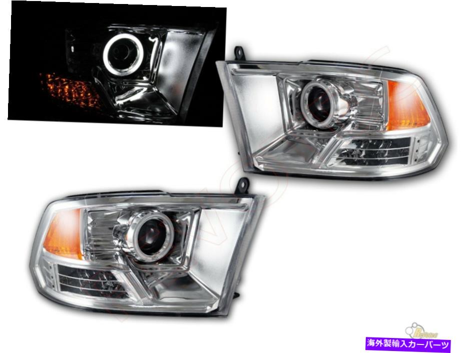 USヘッドライト G3スーパーブライトハロープロジェクターヘッドライト09-18ドッジRAM 1500 2500ピックアップ G3 Super Bright Halo Projector Headlights For 09-18 Dodge Ram 1500 2500 Pickup【並行輸入品】