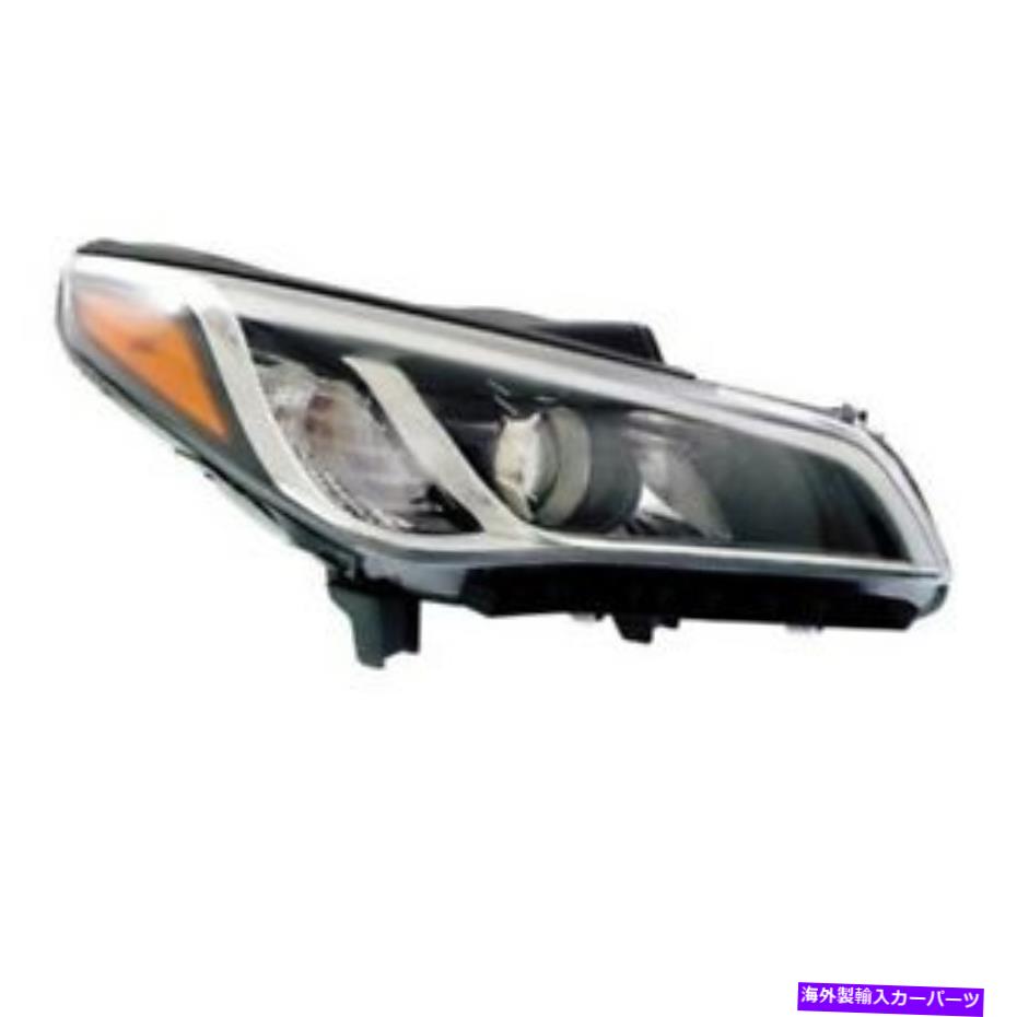 USヘッドライト 15-17ソナタフロントヘッドライトヘッドランプハロゲンヘッドW /電球右側 CAPA For 15-17 Sonata Front Headlight Headlamp Halogen Head w/Bulb Right Side【並行輸入品】