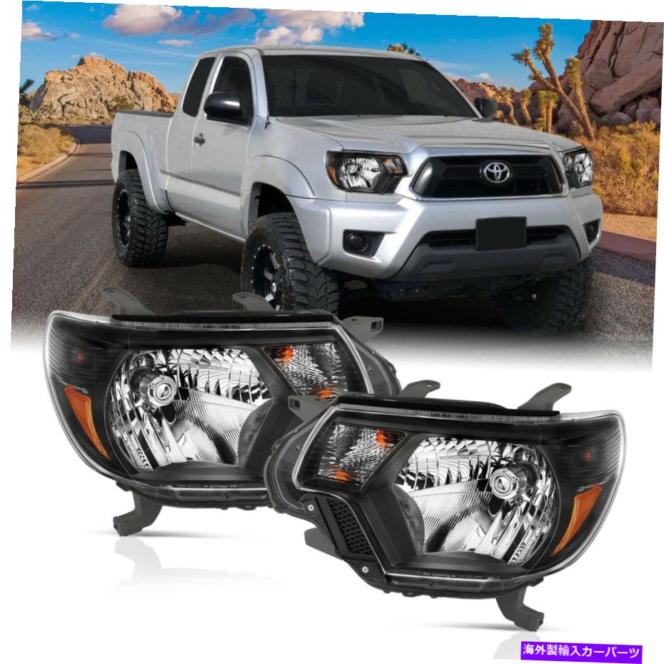 USヘッドライト Anzo USA 111395クリスタルヘッドライトセット12~15タコマに収まります Anzo USA 111395 Crystal Headlight Set Fits 12-15 Tacoma【並行輸入品】