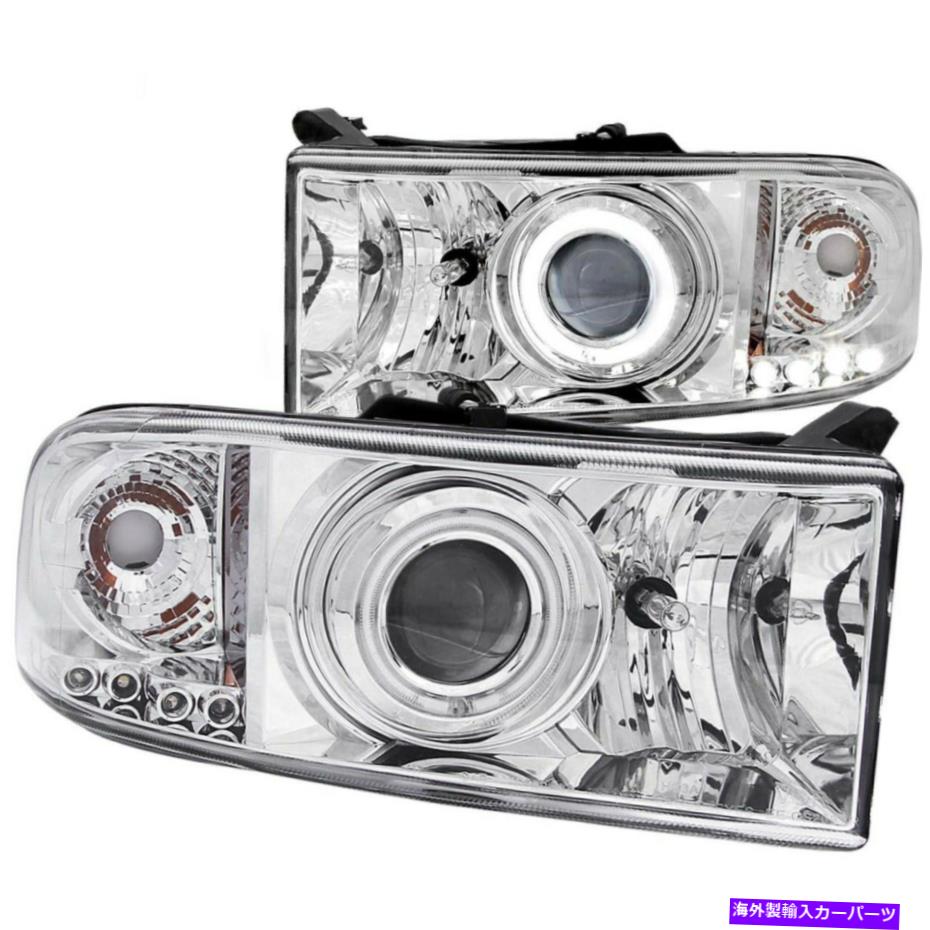 USヘッドライト 111056 Anzoヘッドライトランプのドライバー＆旅客辺RAMトラックLH RH 1500用 111056 Anzo Headlight Lamp Driver & Passenger Side New for Ram Truck LH RH 1500【並行輸入品】