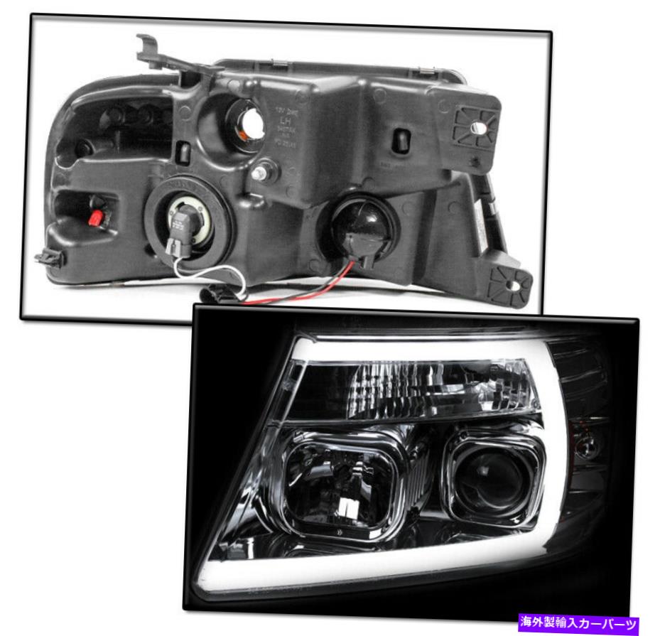 USヘッドライト 2004-2008フォードF-150 LEDチューブクロムプロジェクターヘッドライトW / 10KキセノンHIDセット FOR 2004-2008 FORD F-150 LED TUBE CHROME PROJECTOR HEADLIGHT W/10K XENON HID SET【並行輸入品】