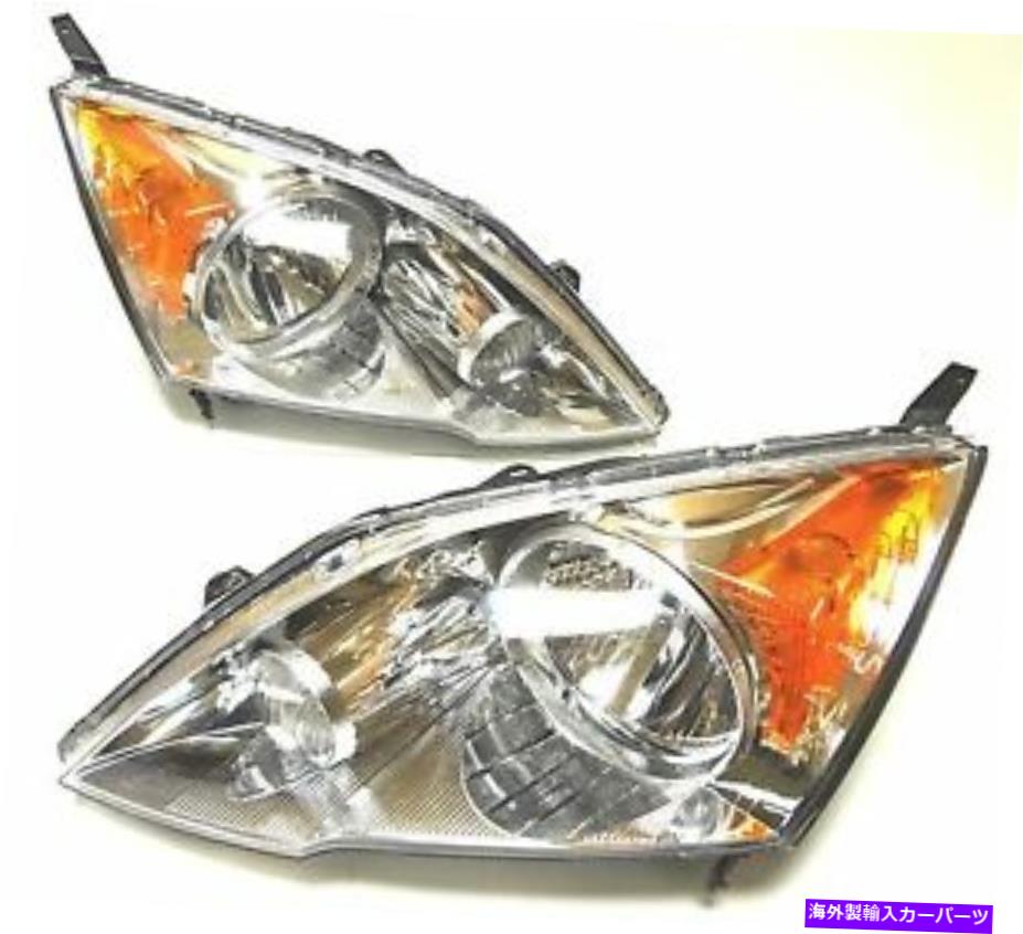 USヘッドライト Honda CR-V MK III 2007-2011 SUV左右フロントヘッドランプライトアメリカモデル Honda CR-V MK III 2007-2011 SUV Left Right Front head lamp lights for USA models【並行輸入品】