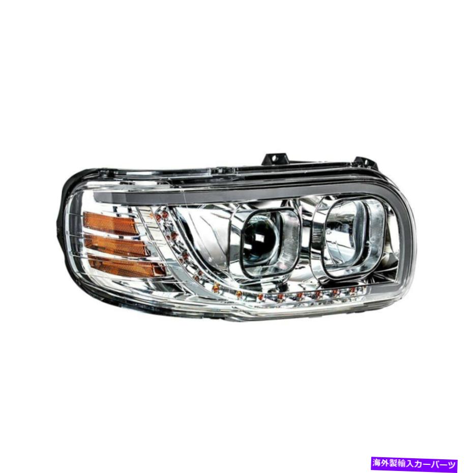 USヘッドライト 旅客側クロムDRLバープロジェクターヘッドライトW LEDターン信号 Passenger Side Chrome DRL Bar Projector Headlight w LED Turn Signal【並行輸入品】