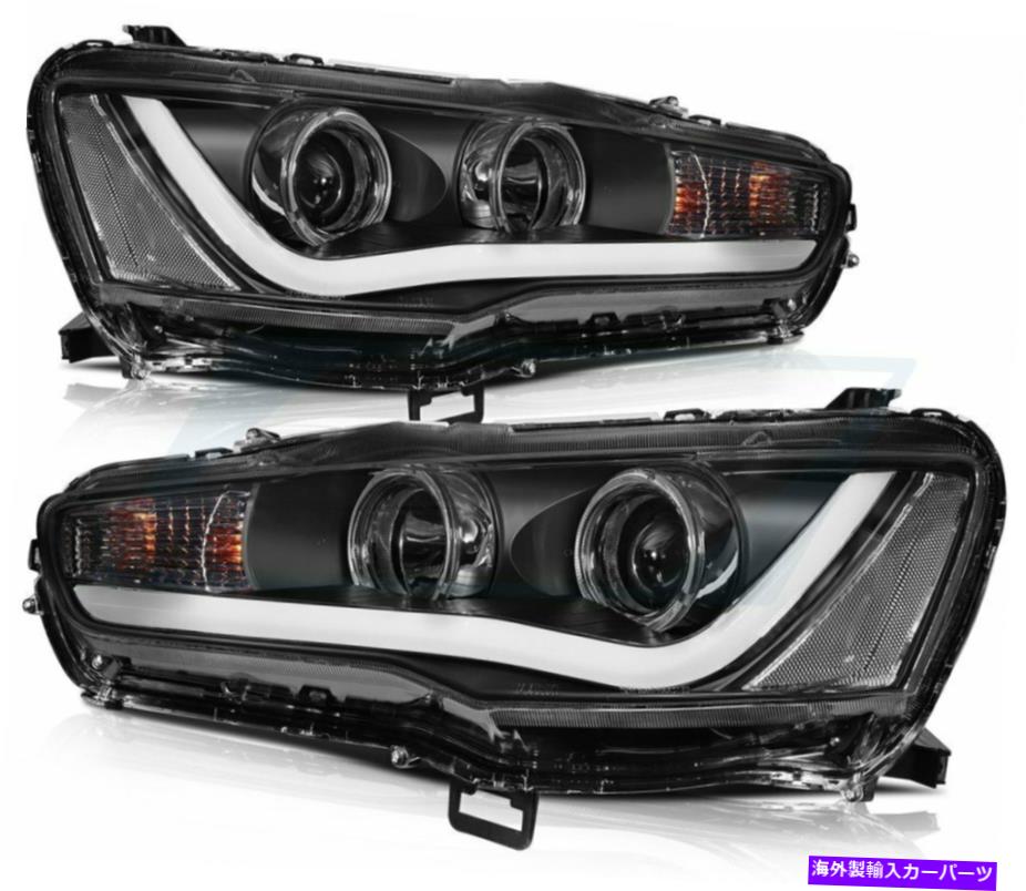 USヘッドライト 08-17三菱ランサー/ EVOヘッドライトアセンブリドライバー+旅客側 For 08-17 Mitsubishi Lancer/EVO Headlights Assembly Driver + Passenger Side【並行輸入品】