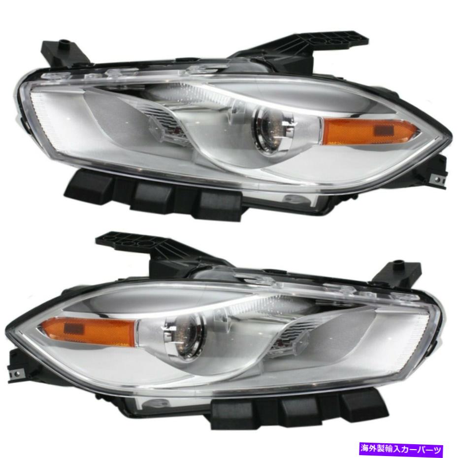 USヘッドライト 2013-2015のDodge Dartのヘッドライトセット左右のクロームハウジング2PC Headlight Set For 2013-2015 Dodge Dart Left and Right Chrome Housing 2Pc【並行輸入品】