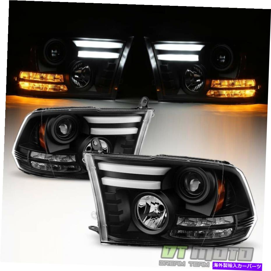 USヘッドライト 2009-2018ダッジRAM 1500 2500 3500 LEDターンライトDRLチューブプロジェクターヘッドライト 2009-2018 Dodge Ram 1500 2500 3500 LED Turn Lights DRL Tube Projector Headlights【並行輸入品】