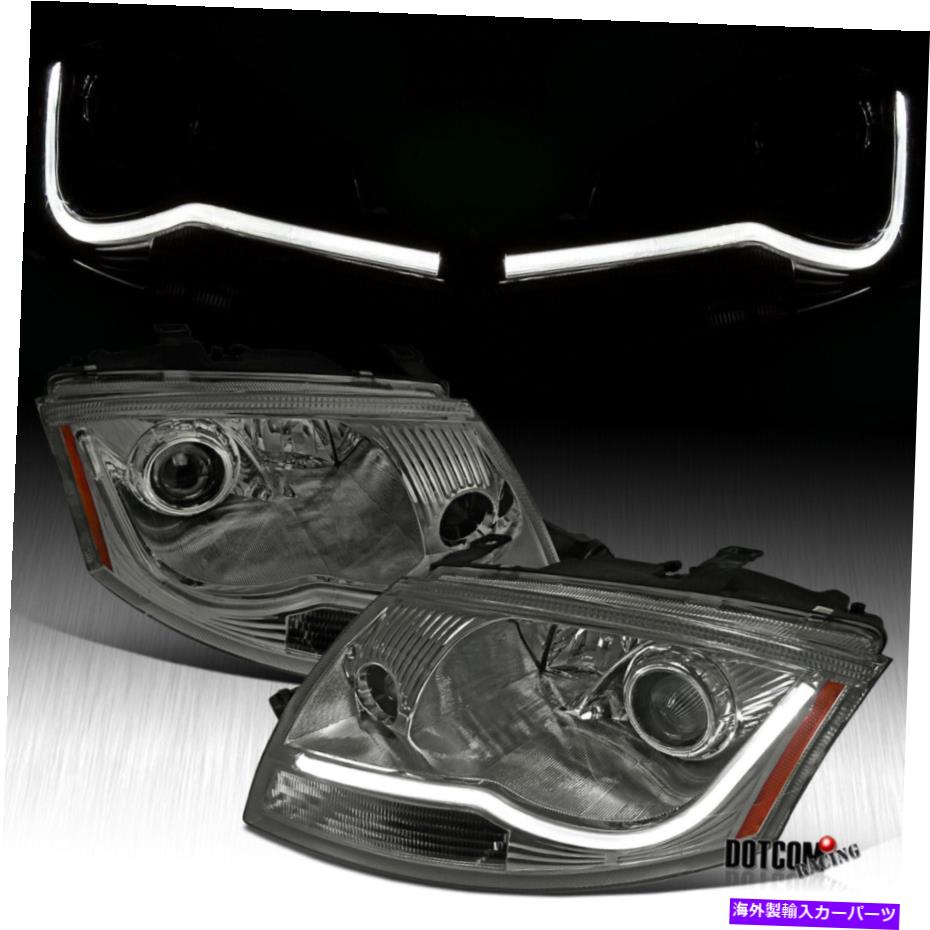 USヘッドライト FIT 1999-3006アウディTTの煙LED DRLプロジェクターヘッドライトW /内蔵の霧 Fit 1999-3006 Audi TT Smoke LED DRL Projector Headlights w/ Built-In Fog【並行輸入品】