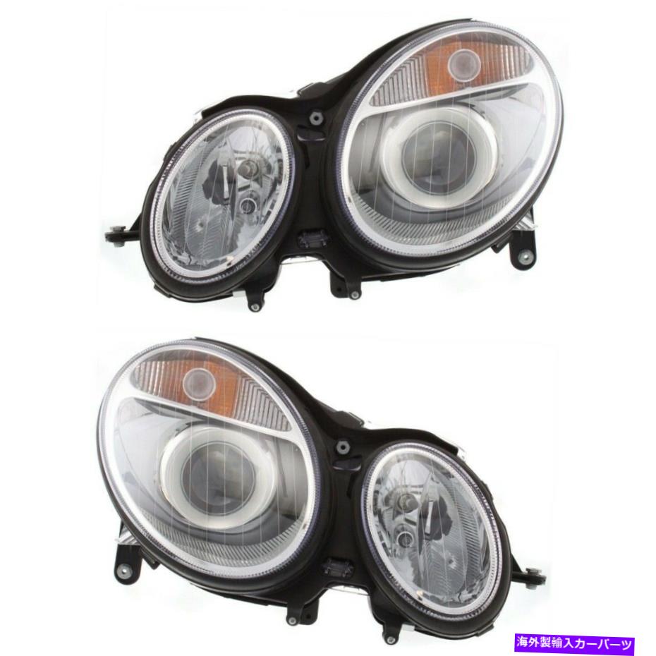 USヘッドライト 2003-2007メルセデスベンツE320 W /電球（S）ペアカーパのハロゲンヘッドライトセット Halogen Headlight Set For 2003-2007 Mercedes Benz E320 w/ Bulb(s) Pair CAPA【並行輸入品】