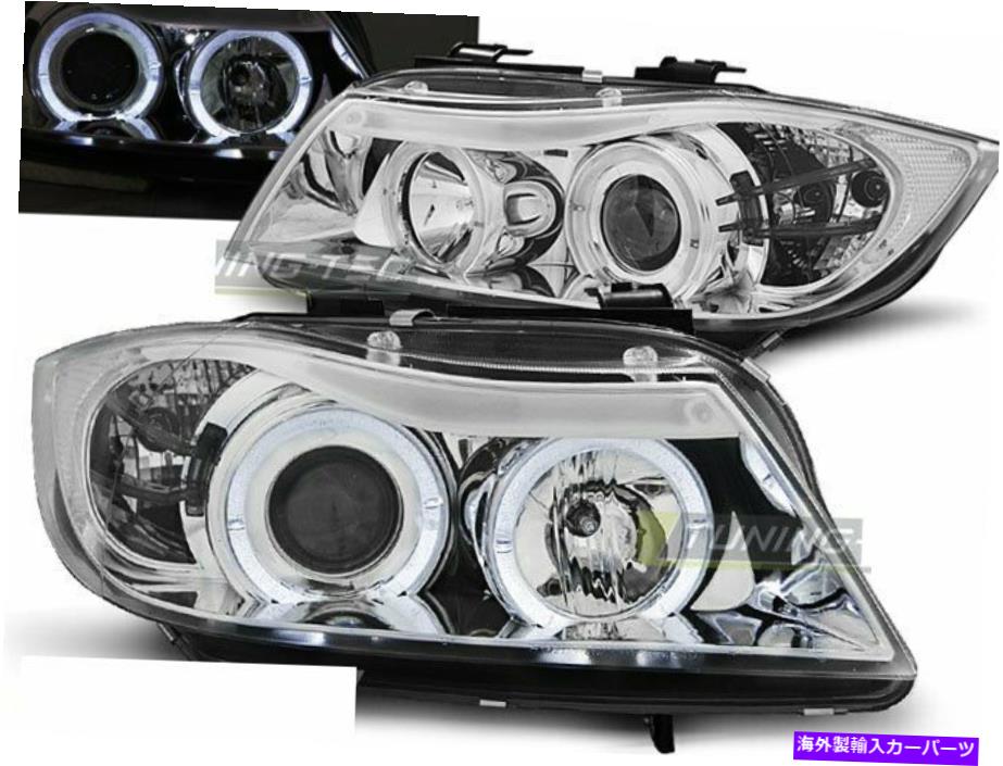 USヘッドライト Headlights BMW 3シリーズE90 E91 2005-2008天使の目のクロムワールドワイドFreeship L Headlights BMW 3 Series E90 E91 2005-2008 Angel Eyes Chrome WorldWide FreeShip L【並行輸入品】