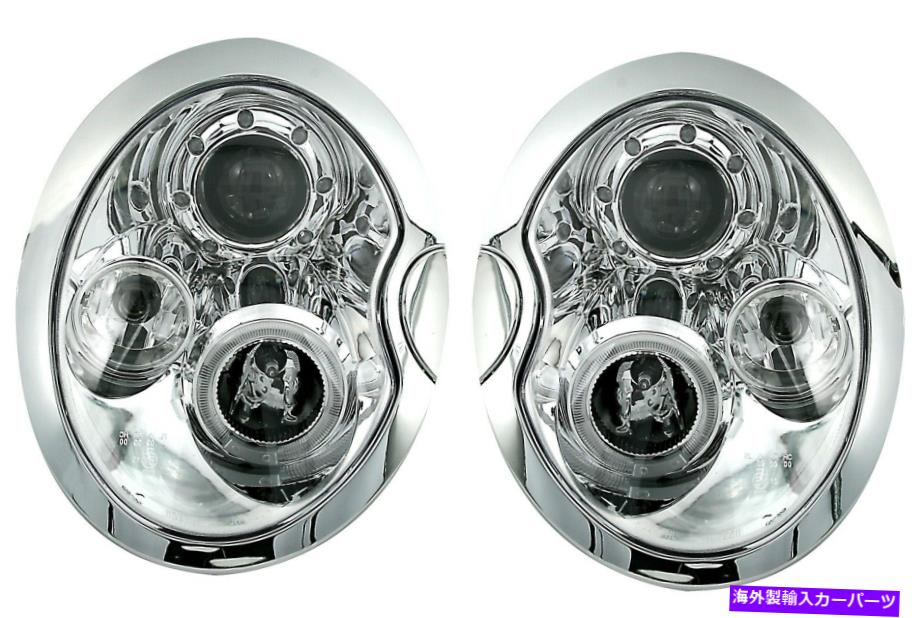 USヘッドライト Juego de Faros Para BMW Mini Cooper R50 R52 R53 2001-2006天使の目Croomo US LP Juego de Faros para BMW MINI COOPER R50 R52 R53 2001-2006 Angel Eyes Cromo US LP【並行輸入品】
