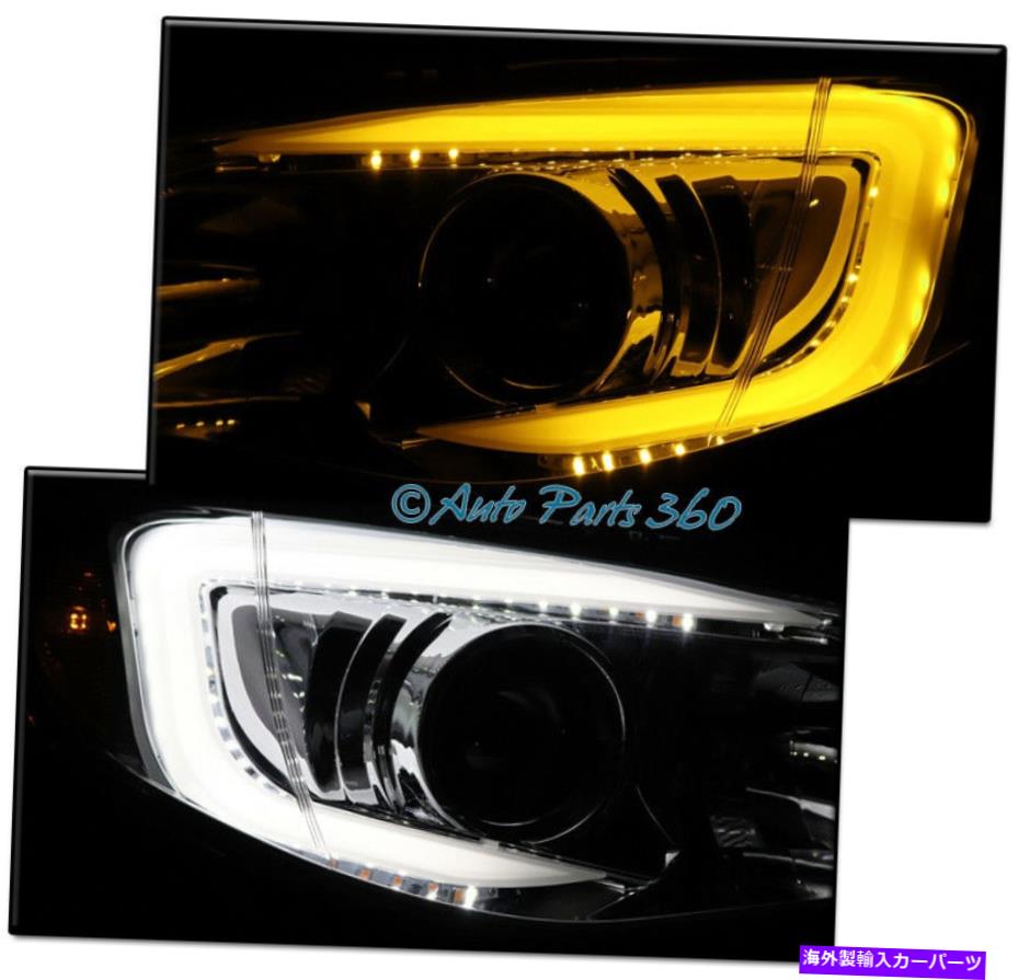 USヘッドライト 08-14 Subaru Imperza WRX LEDバークロームハロゲンタイププロジェクターヘッドライト FIT FOR 08-14 SUBARU IMPREZA WRX LED BAR CHROME HALOGEN TYPE PROJECTOR HEADLIGHT【並行輸入品】