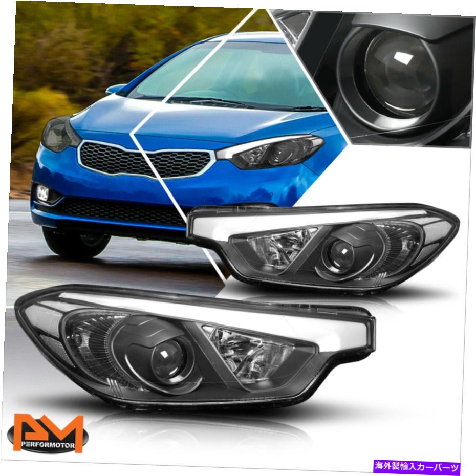 USヘッドライト 14-16キアフォルテ5 KOUPプロジェクターヘッドライト/ランプブラックハウジングクリアサイド For 14-16 Kia Forte 5 Koup Projector Headlights/Lamps Black Housing Clear Side【並行輸入品】 64,370円