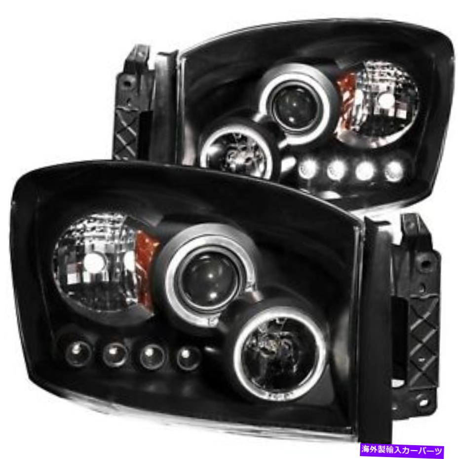 USヘッドライト Anzo USA 1053836クリアハロゲンプロジェクターヘッドライトセットW / Halo Anzo USA 1053836 Clear Halogen Projector Headlight Set w/Halo【並行輸入品】