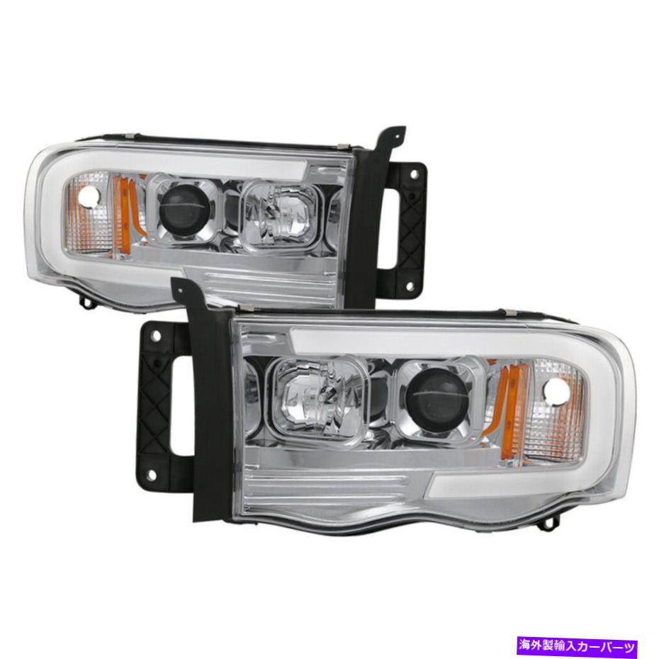 USヘッドライト FIT 02-05 RAM 1500 2500 3500クロムLEDチューブスタイルプロジェクターヘッドライトSLT / ST Fit 02-05 Ram 1500 2500 3500 Chrome LED Tube Style Projector Headlights SLT/ST【並行輸入品】｜Us Custom Parts Shop USDM