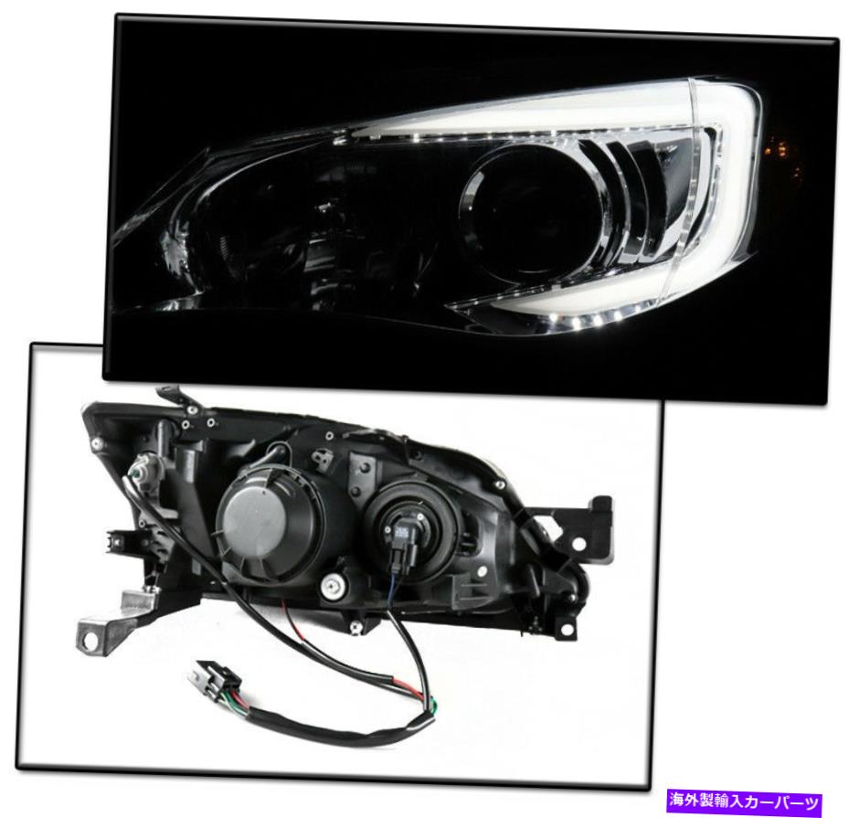 USヘッドライト 08-14 Subaru Imperza WRX LEDバークロームハロゲンタイププロジェクターヘッドライト FIT FOR 08-14 SUBARU IMPREZA WRX LED BAR CHROME HALOGEN TYPE PROJECTOR HEADLIGHT【並行輸入品】
