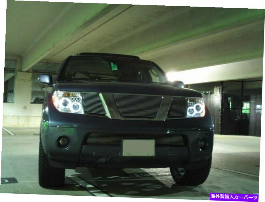 USヘッドライト 日産ナバラD40 Pathfinder 2005-2010のためのJuego de Faros Para 2005-2010 Angel Eyes Croomo Juego de Faros para for Nissan NAVARA D40 PATHFINDER 2005-2010 Angel Eyes Cromo【並行輸入品】