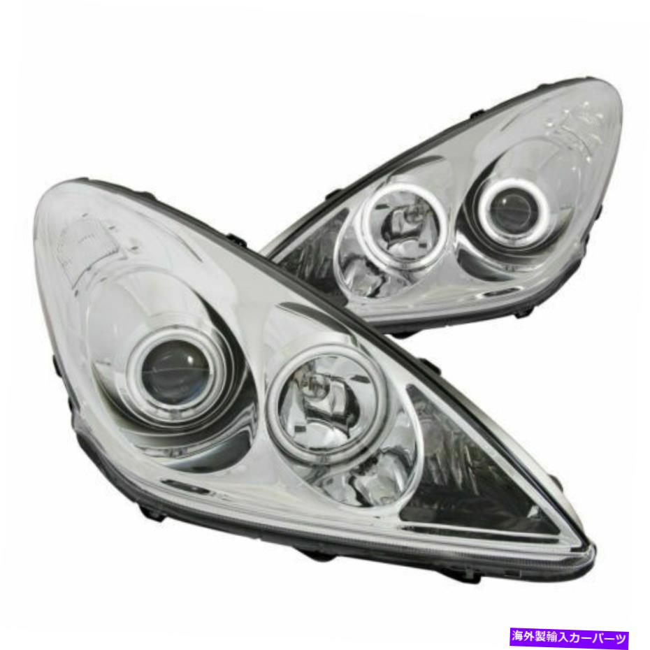USヘッドライト Anzo 121173 ChromeクリアプロジェクターヘッドライトLexus ES 300/330のHaloフィット Anzo 121173 Chrome Clear Projector Headlights with Halo fit for Lexus ES 300/330【並行輸入品】