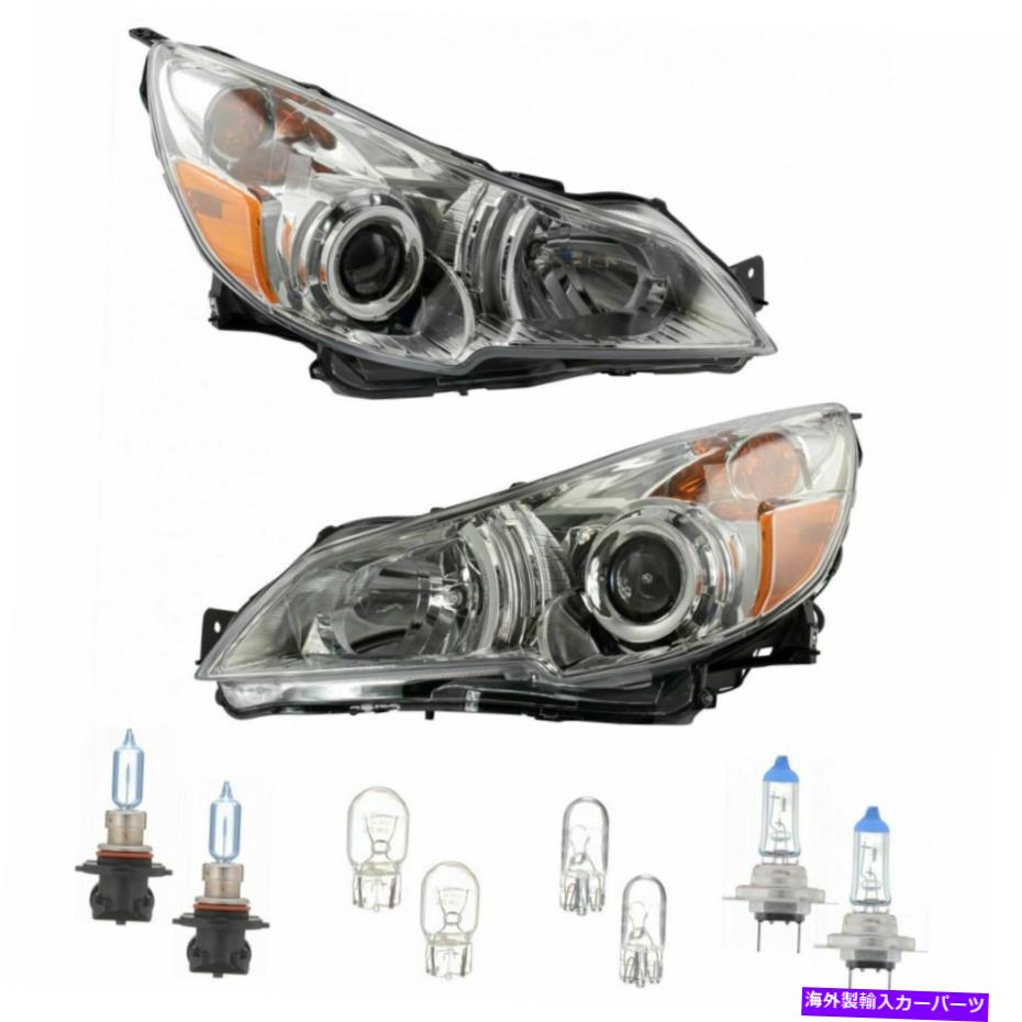USヘッドライト 球根を持つ10-12スバルレガシアウトバック用ヘッドライトヘッドランプLH RHペア Headlight Headlamp LH RH Pair for 10-12 Subaru Legacy Outback with Bulbs【並行輸入品】