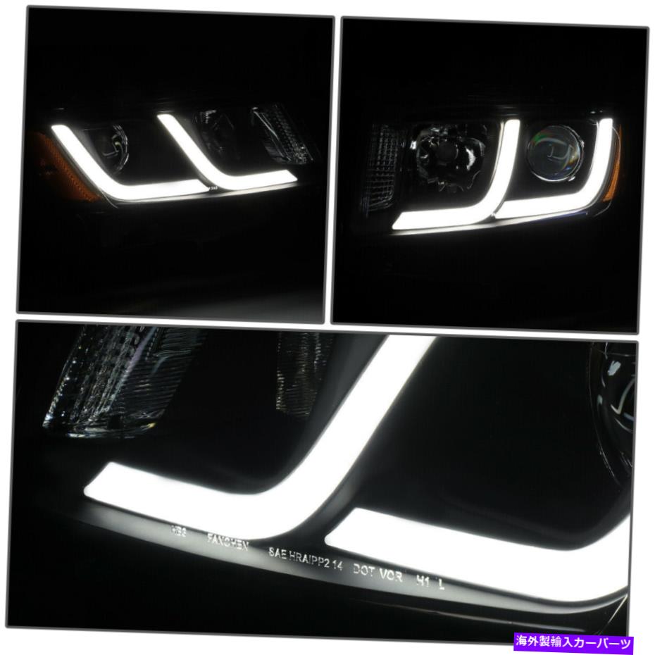 USヘッドライト 14-16グランドチェロキーLED DRLシグナルプロジェクタヘッドライトランプを設定ブラック/アンバー For 14-16 Grand Cherokee LED DRL Signal Projector Headlight Lamp Set Black/Amber【並行輸入品】|Us Custom Parts Shop USDM