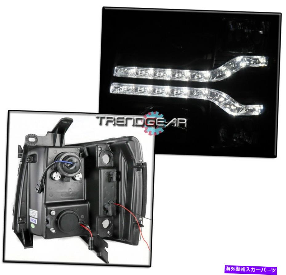 USヘッドライト 2007-2013シボリーSilveradoツインLEDバーブラックプロジェクターヘッドライトヘッドランプ FOR 2007-2013 CHEVY SILVERADO TWIN LED BAR BLACK PROJECTOR HEADLIGHTS HEADLAMPS【並行輸入品】|Us Custom Parts Shop USDM